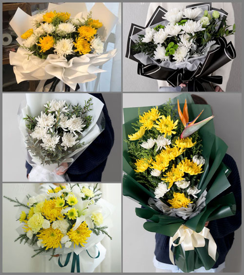 山东菏泽牡丹区马岭岗镇王道沟村白事花束代送